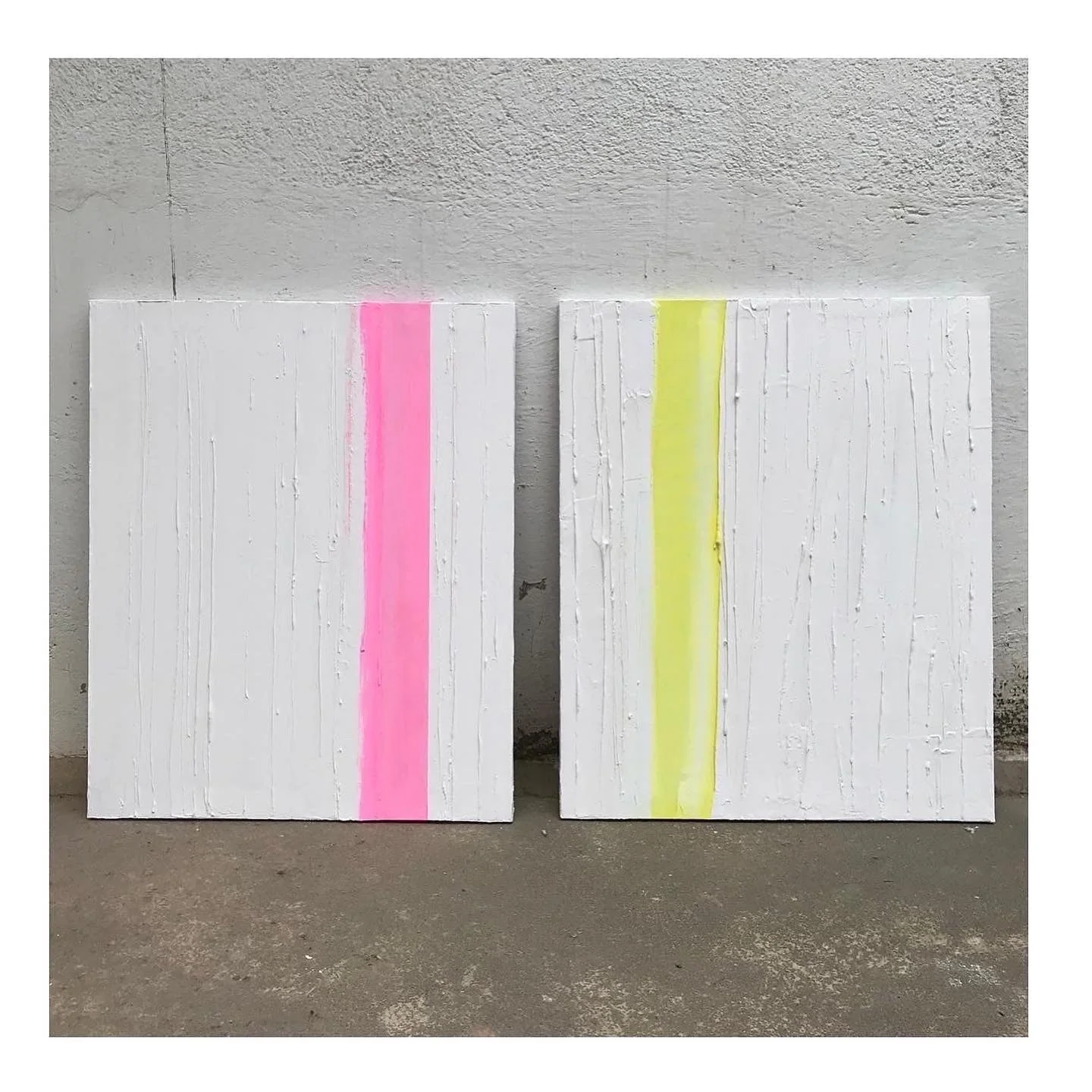 Diptych Yellow & Pink - View 1